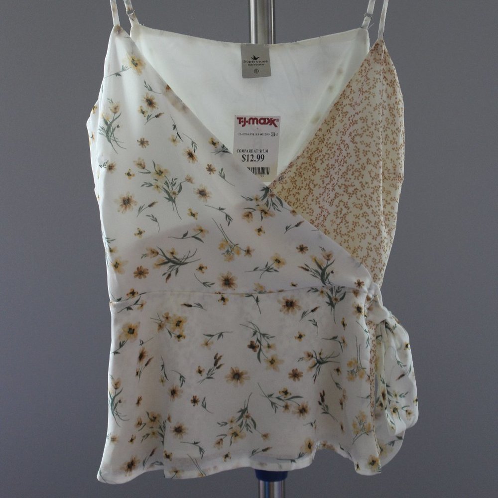 Floral Crossover Tank Top
